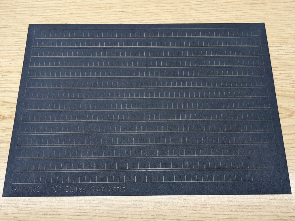 7mm Scale 10" Wide Slate Strips (4x A4 sheets)