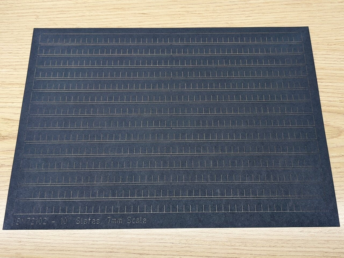7mm Scale 10" Wide Slate Strips (4x A4 sheets)