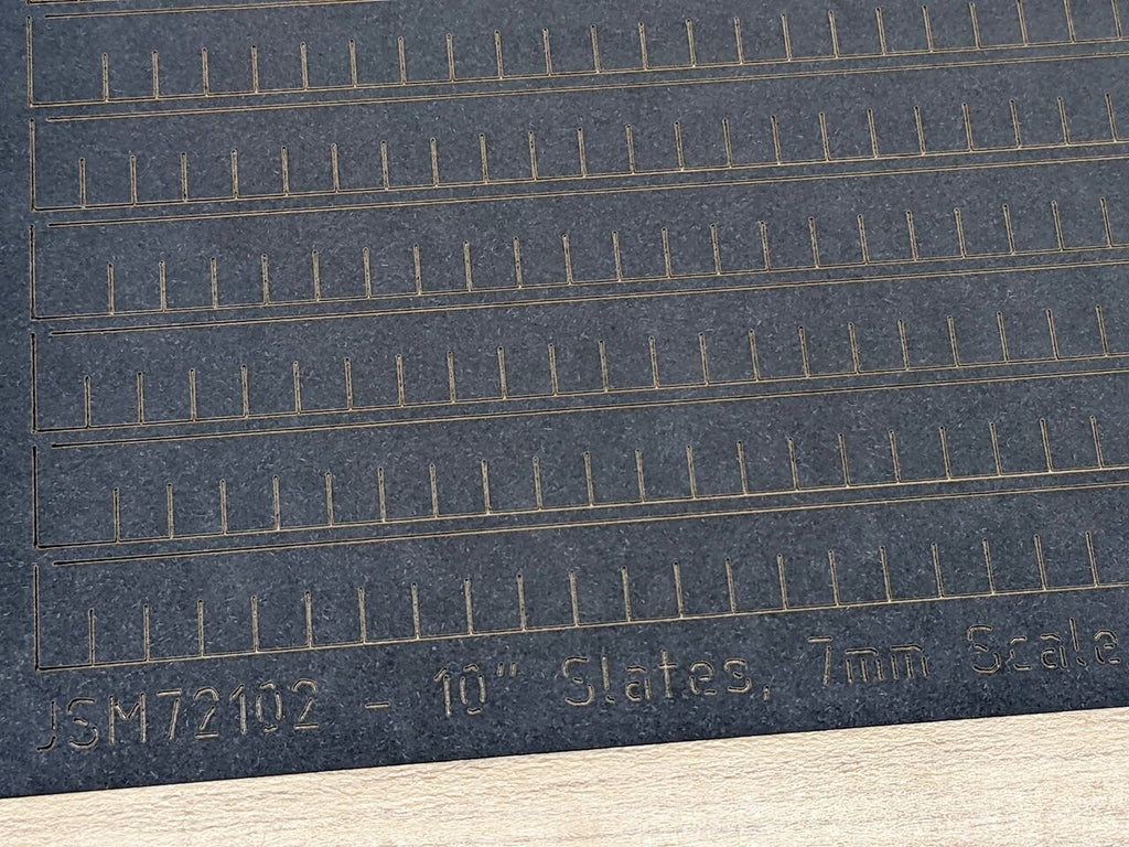7mm Scale 10" Wide Slate Strips (4x A4 sheets)