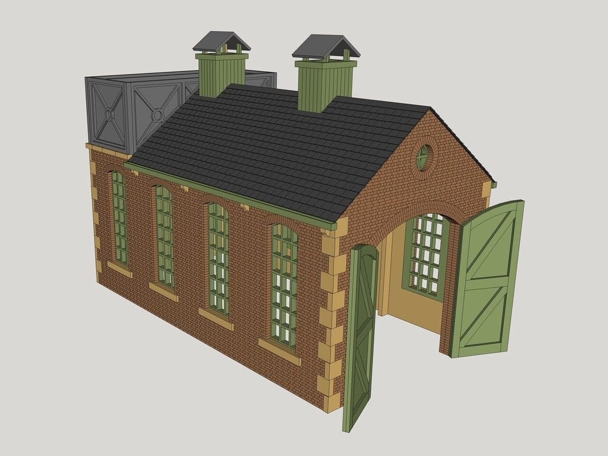 Small Industrial Shed w/Tank - Brick