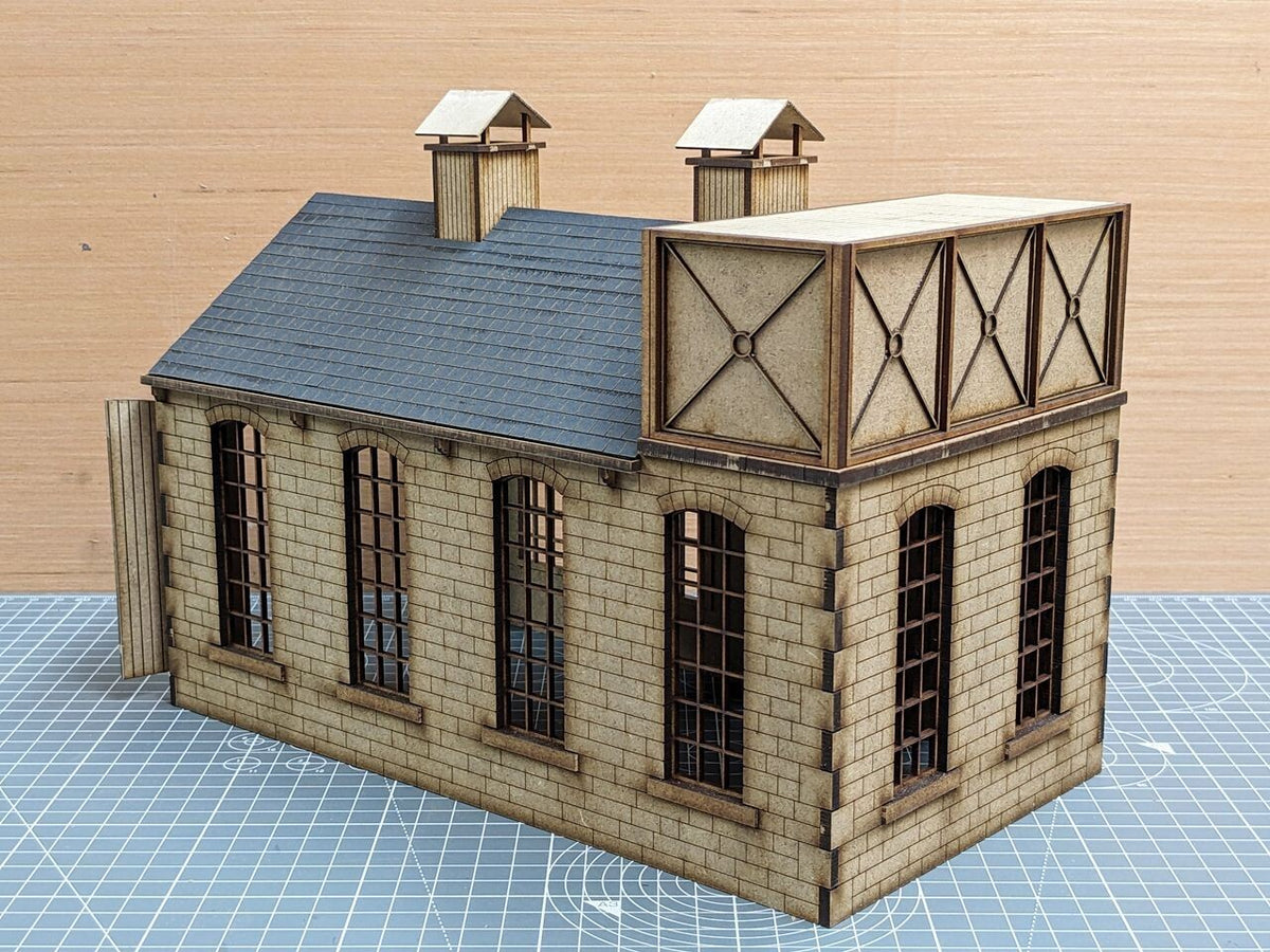 7mm Small Industrial Shed w/Tank - Stone