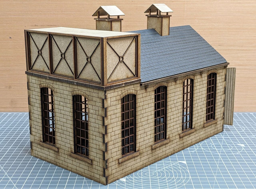 7mm Small Industrial Shed w/Tank - Stone