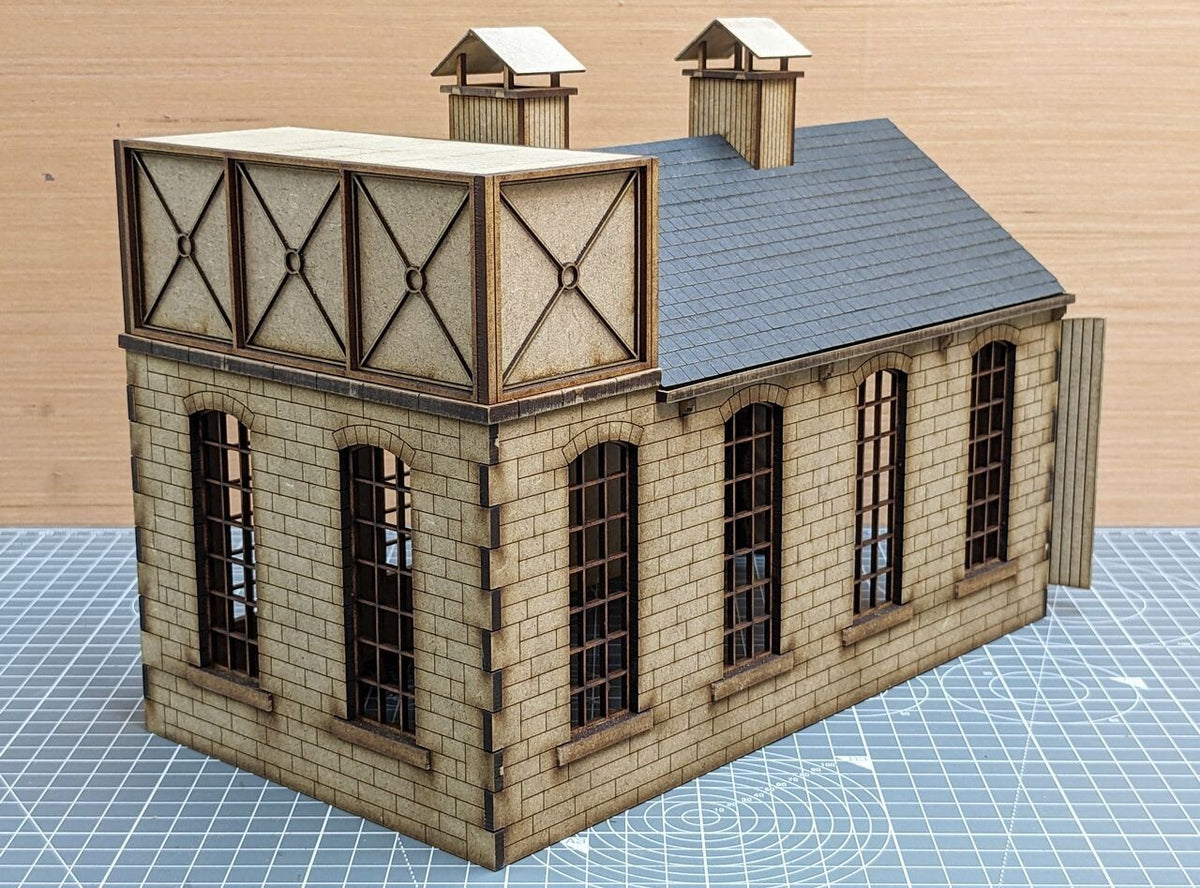 7mm Small Industrial Shed w/Tank - Stone