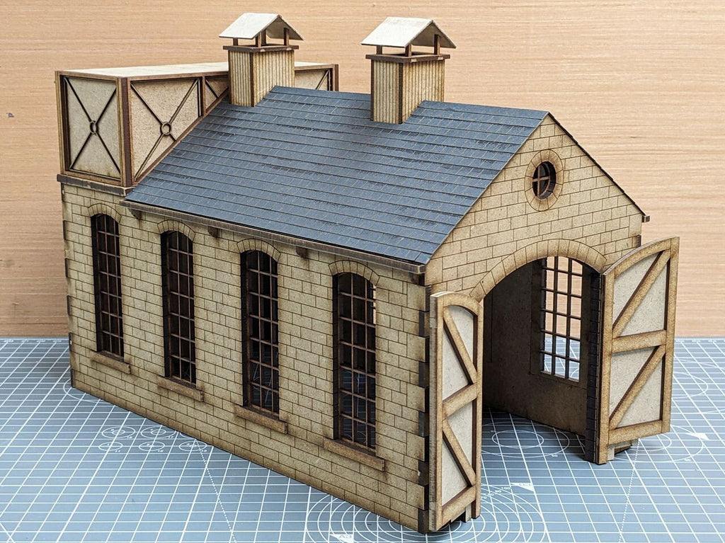 7mm Small Industrial Shed w/Tank - Stone