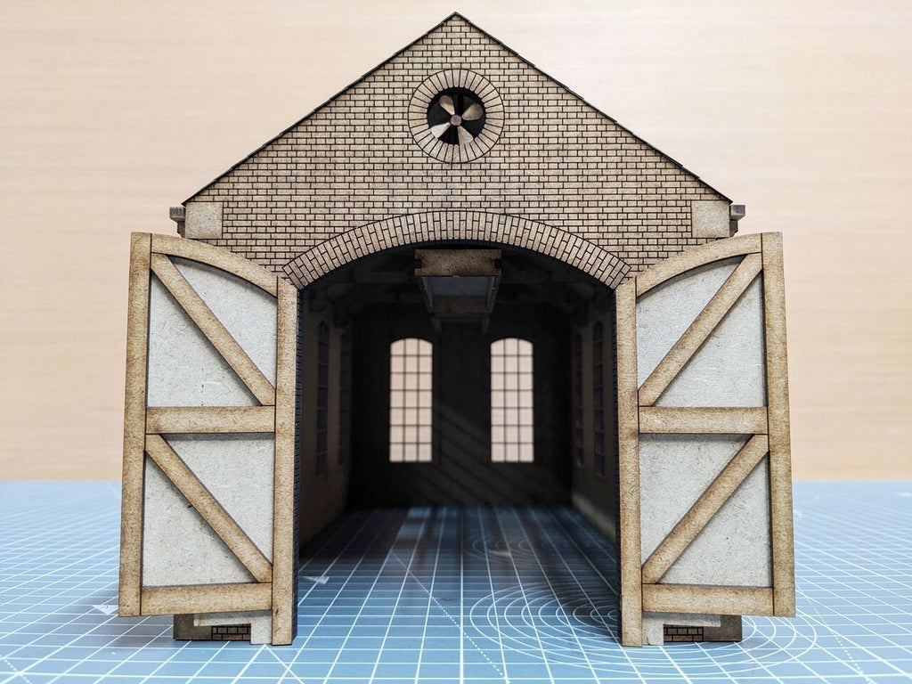 7mm Small Industrial Shed w/Tank - Brick