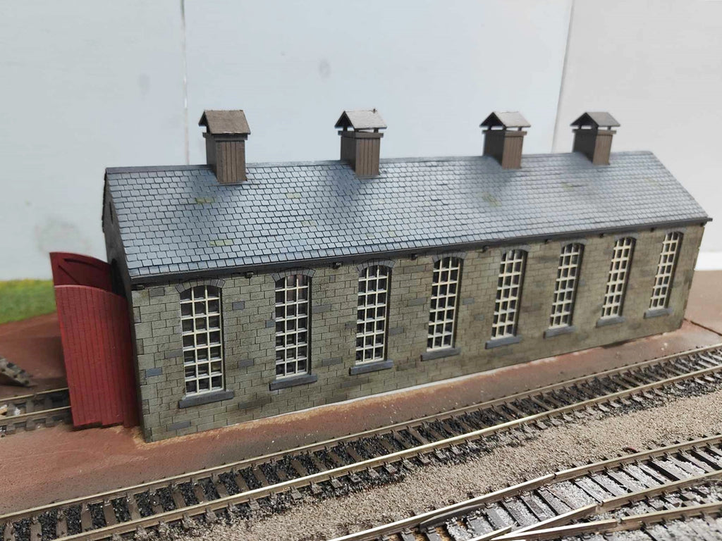 Double-Length Industrial Shed - Brick
