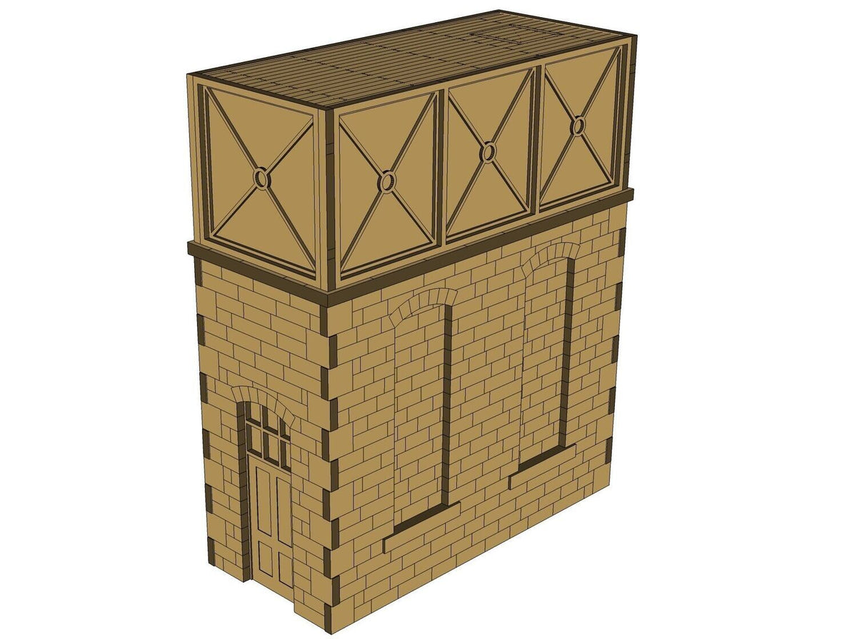 7mm Industrial Water Tower - Brick