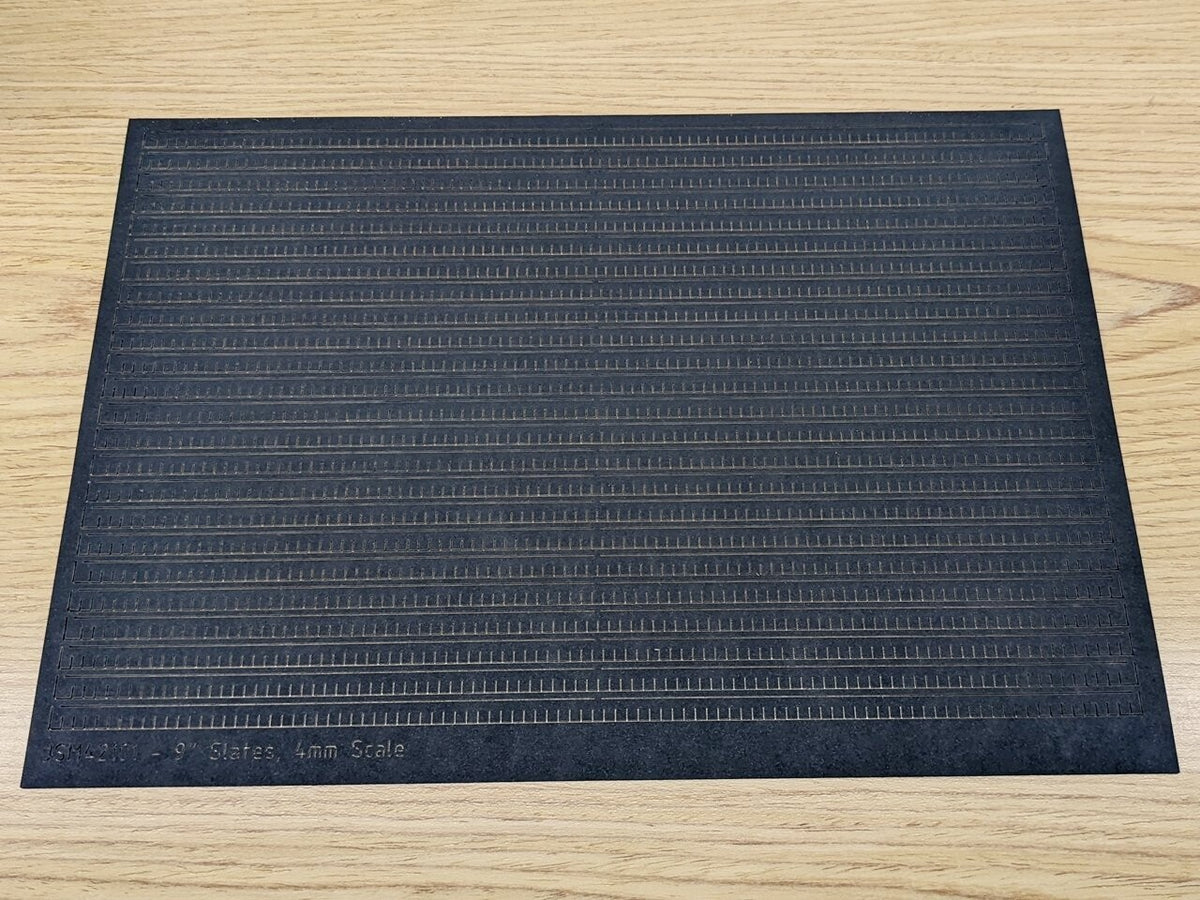 4mm Scale 9" Wide Slate Strips (4x A4 sheets)