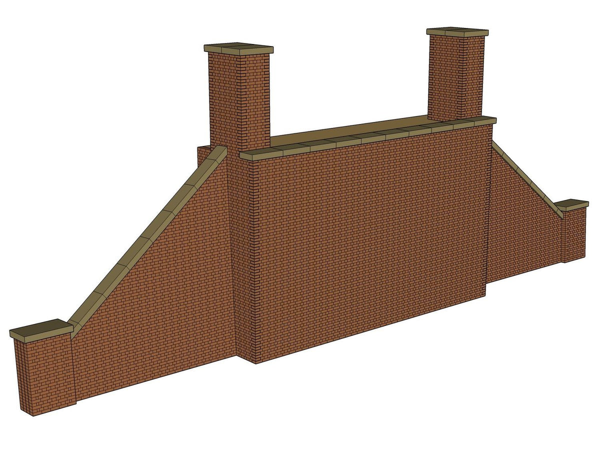 Freestanding Bridge Abutment 100mm - Brick
