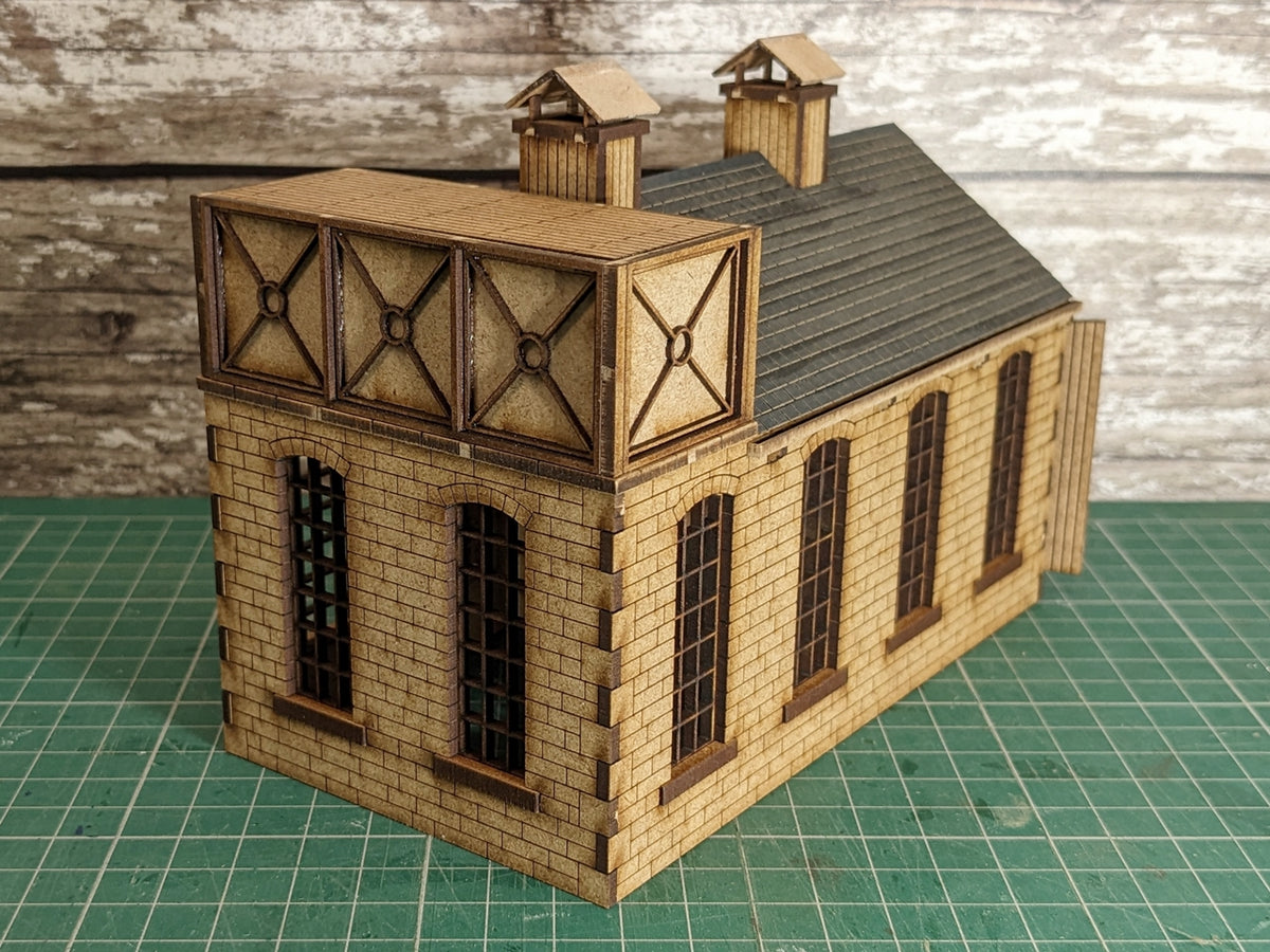 Small Industrial Shed w/Tank - Stone