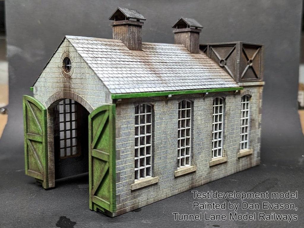 Small Industrial Shed w/Tank - Stone