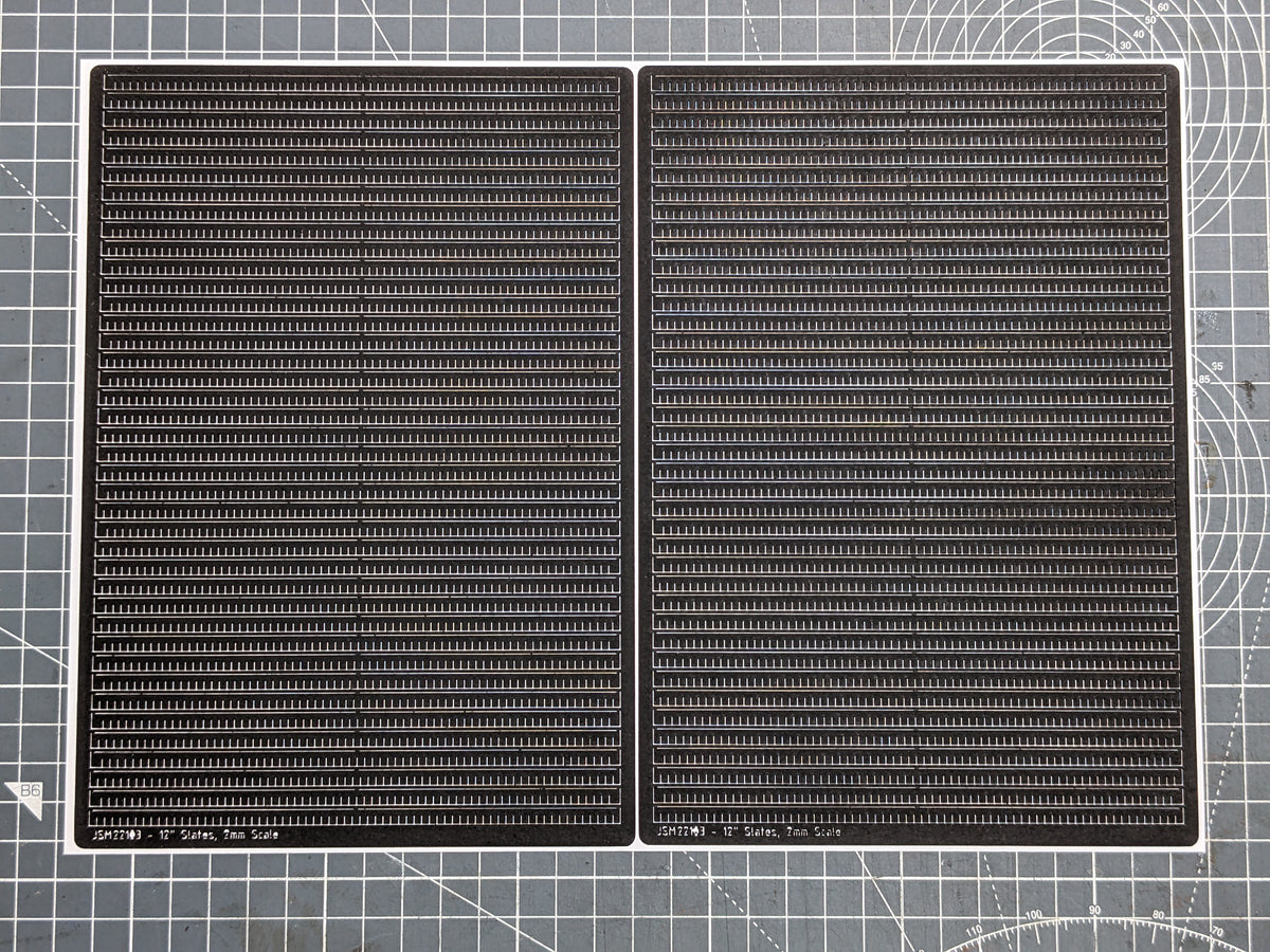 2mm Scale 12" Wide Slate Strips (2x A5 sheets)