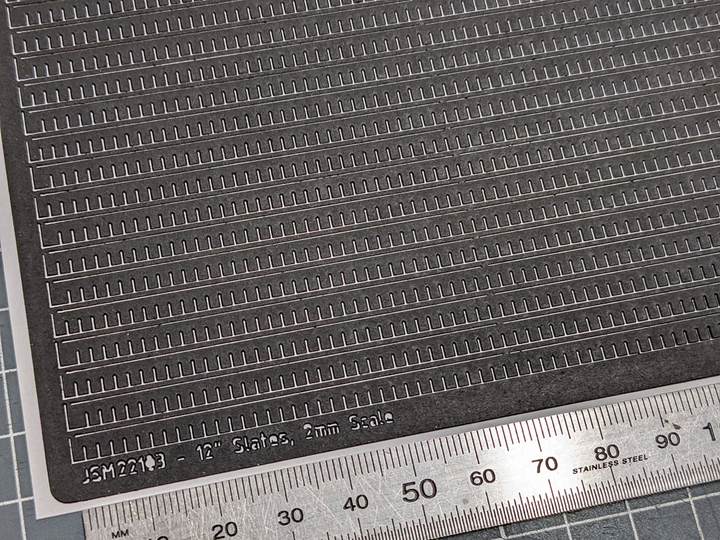 2mm Scale 12" Wide Slate Strips (2x A5 sheets)