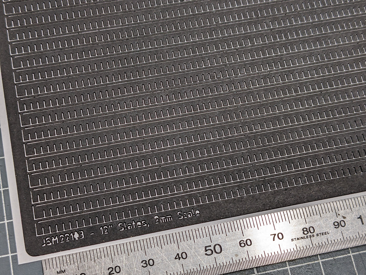 2mm Scale 12" Wide Slate Strips (2x A5 sheets)
